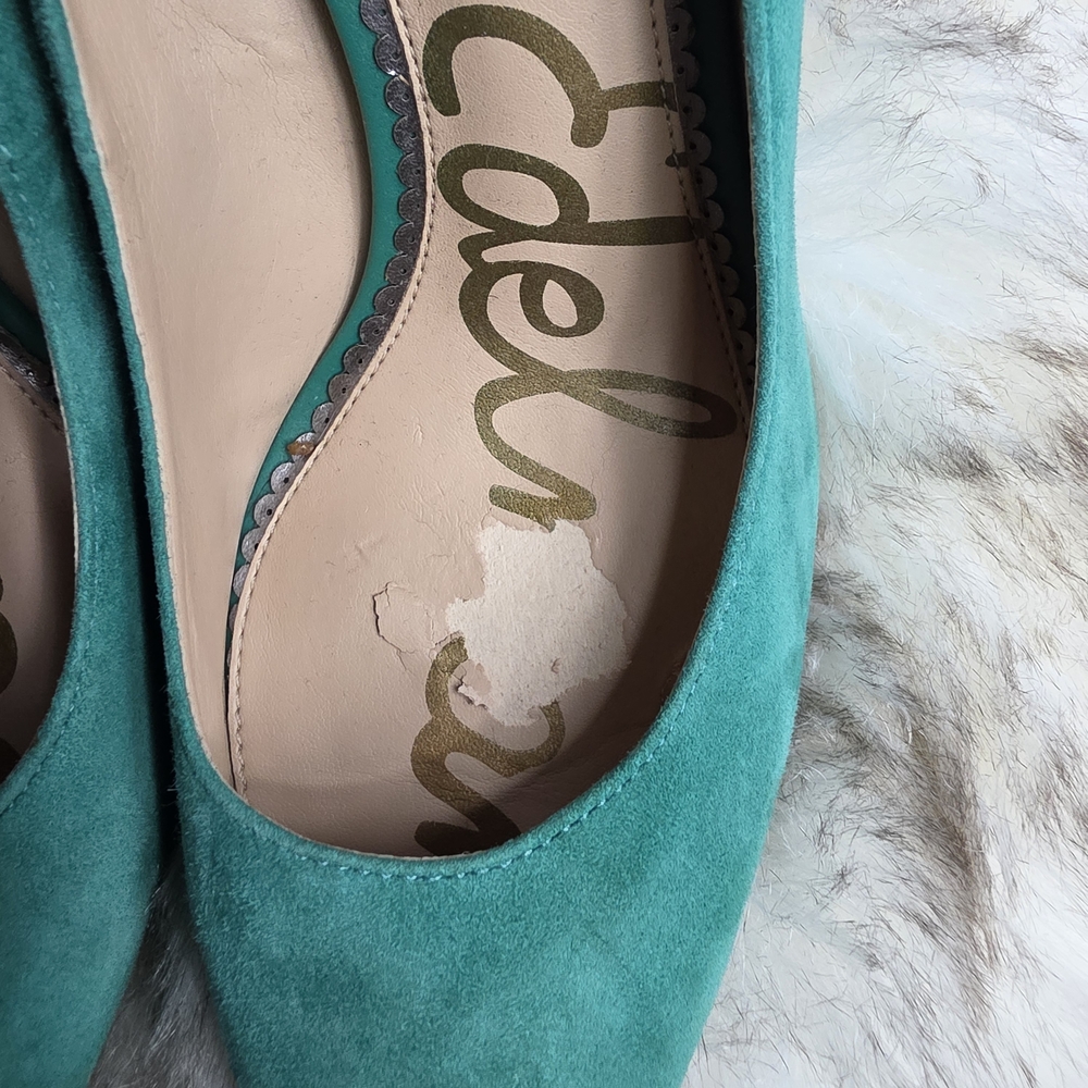 Sam Edelman Women's Kerry Green Suede Pumps "Hazel" - Picture 5 of 8